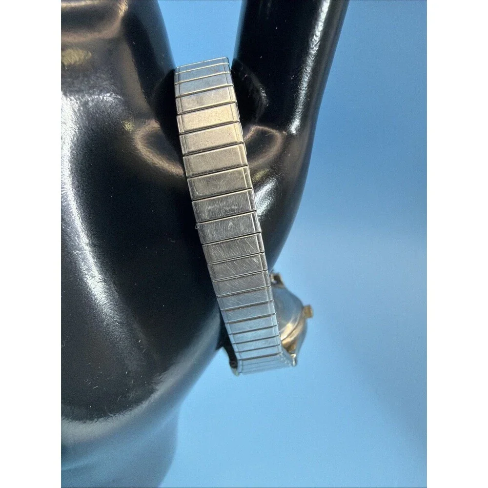 Vintage Timex Carriage 19mm Women's Quartz Watch Stretch Bracelet Stainless Stl
